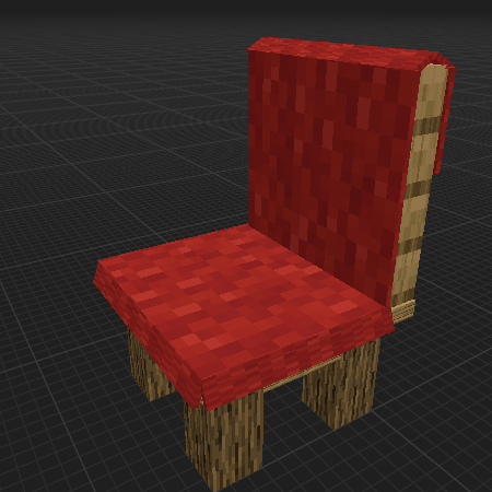 Wooden chair with blanket