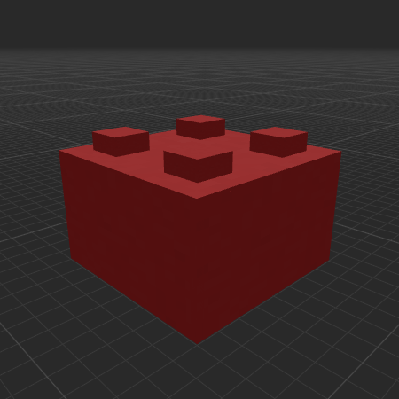Lego brick 2×2 red