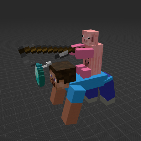 pig on stive