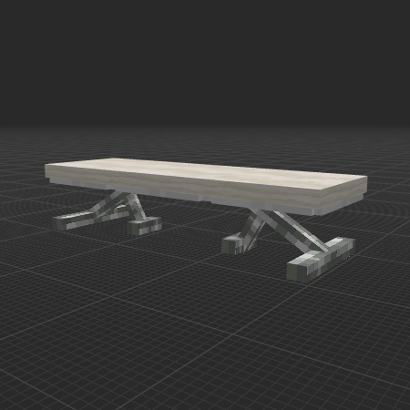 Modern Stem Iron Bench