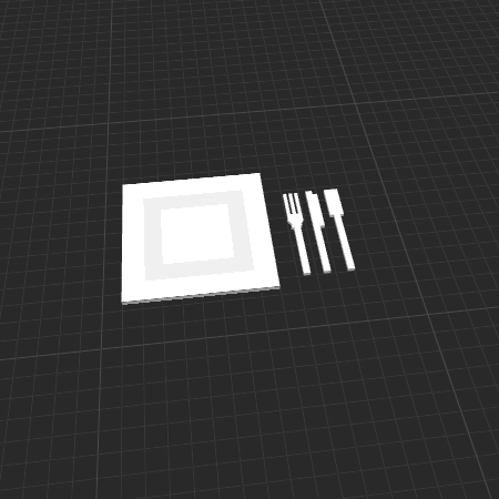 Plate with utensils