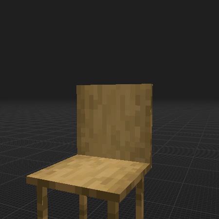 Thin stripped oak chair