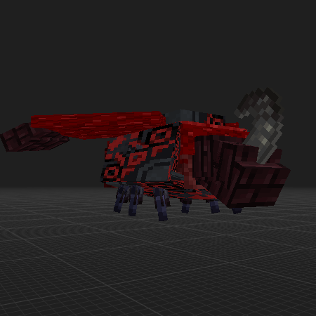 Dark Red Horned-Scarab