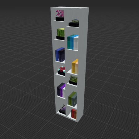 White Modern Bookshelf 1×4