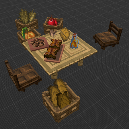 Big Oak Table with Chairs, Old&Tradition. (food)