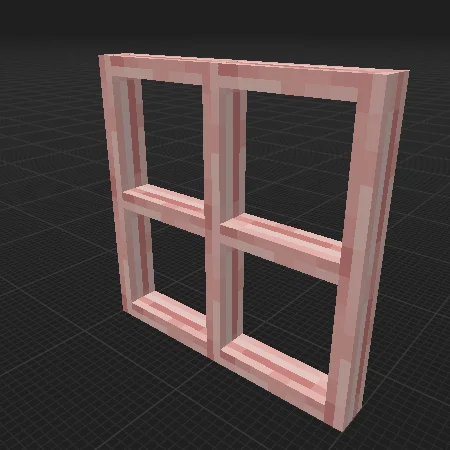 Window Frame Truss Cherry Window Frame (Truss) 2x2 - Block Display Models