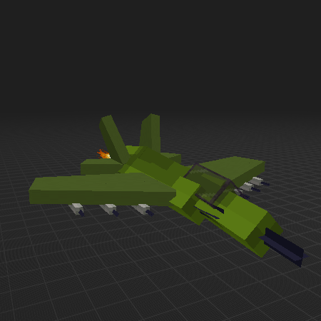 Jet fighter with rockets