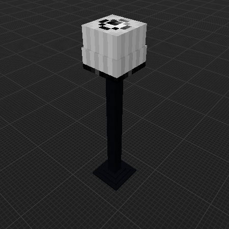 Black and white standing lamp