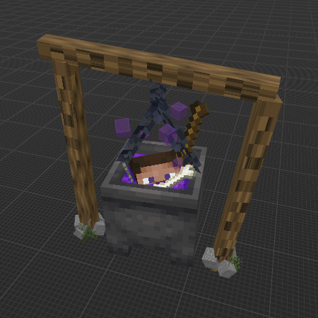 Steve in cauldron