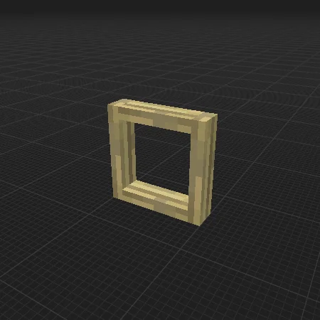 Birch Window Frame 1x1 - Block Display Models