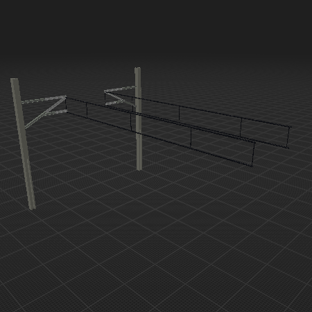 Dual track overhead line