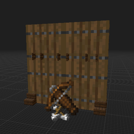 Empty wooden weapon rack