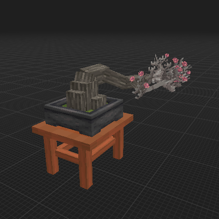 bonsai with pink flowers