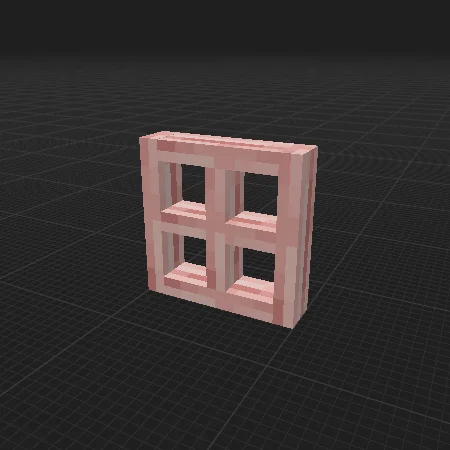 Cherry Window Frame (Truss) 1x1 - Block Display Models