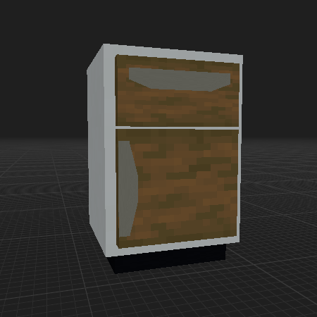 White Atomic Nightstand