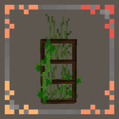 shelves with grass