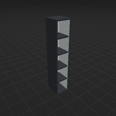 shelves of 5 divisions