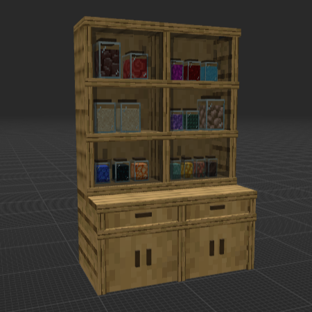 Cabinet with jars