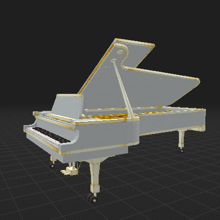 White Concert Grand Piano