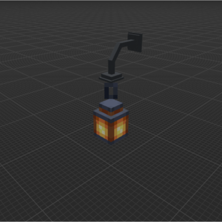 gray lantern wall support
