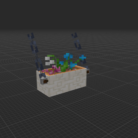 Quartz window flower pot