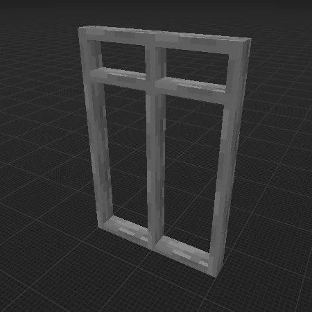 Window Frame Truss Stone Window Frame (Truss) 3x2 Modern - Block Display Models