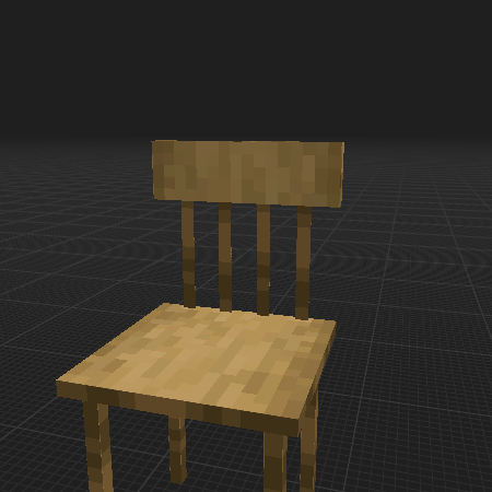 Thin stripped oak chair (design)