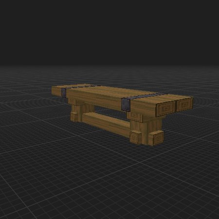 Rustic Spruce Voxel Bench