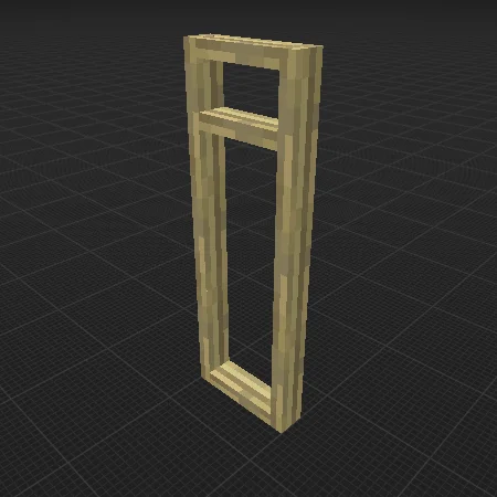 Window Frame Truss Birch Window Frame (Truss) 3x1 Modern - Block Display Models