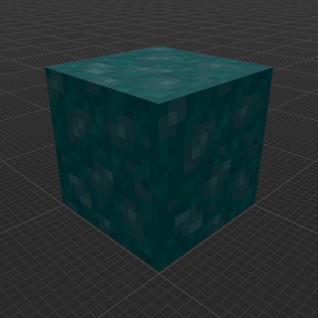 Vine-Covered Mossy Blue Cobblestone (MC Dungeons)