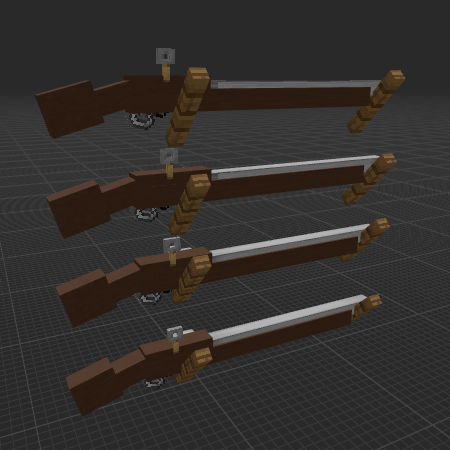 Musket rifle wall rack