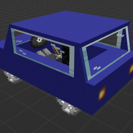 blue car