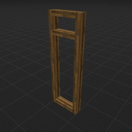 Window Frame Truss Spruce Window Frame (Truss) 3x1 Modern - Block Display Models