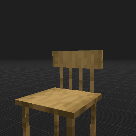 Fixed cool stripped oak chair