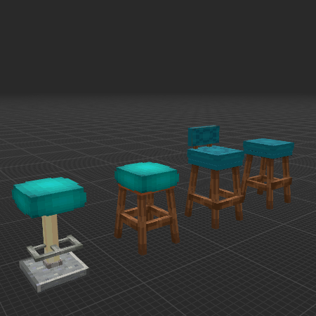 Stools (Cyan)