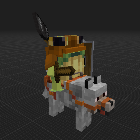 Frog warrior (wolf mount)