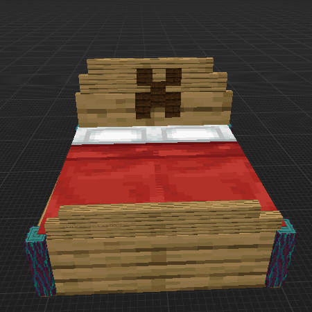 2 x bed with creeper face