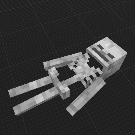 Laying skeleton