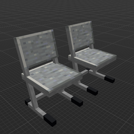 pair of classroom chairs (facing west)