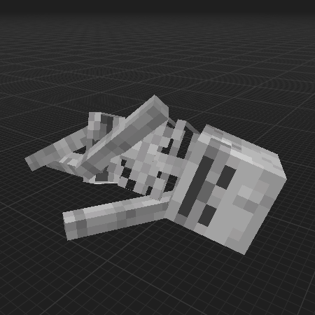 Laying skeleton