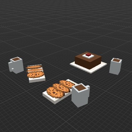 Chocolate cake, Cookies (cafe)