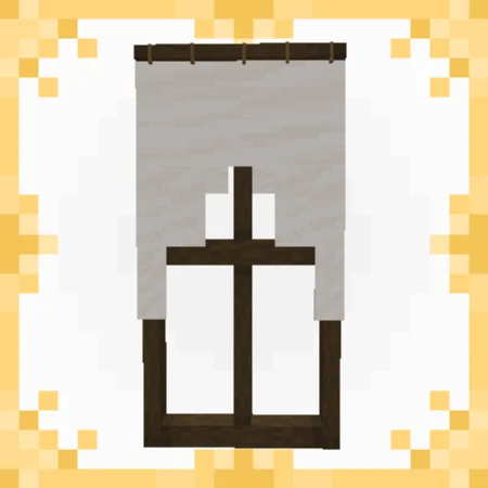 Window with white curtain