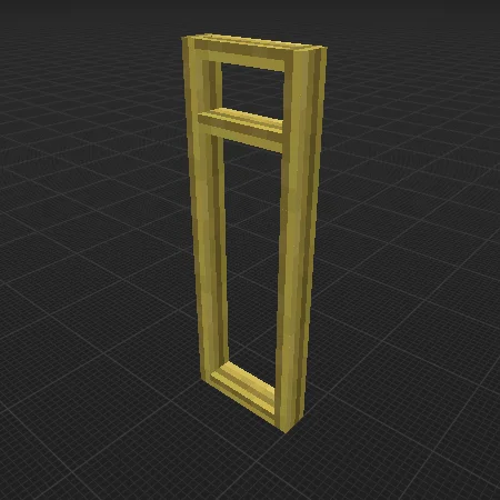 Window Frame Truss Bamboo Window Frame (Truss) 3x1 Modern - Block Display Models